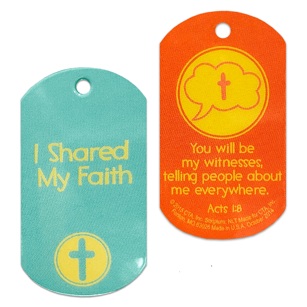 Sharing My Faith Story Dog Tags (1 Sheet of 6)