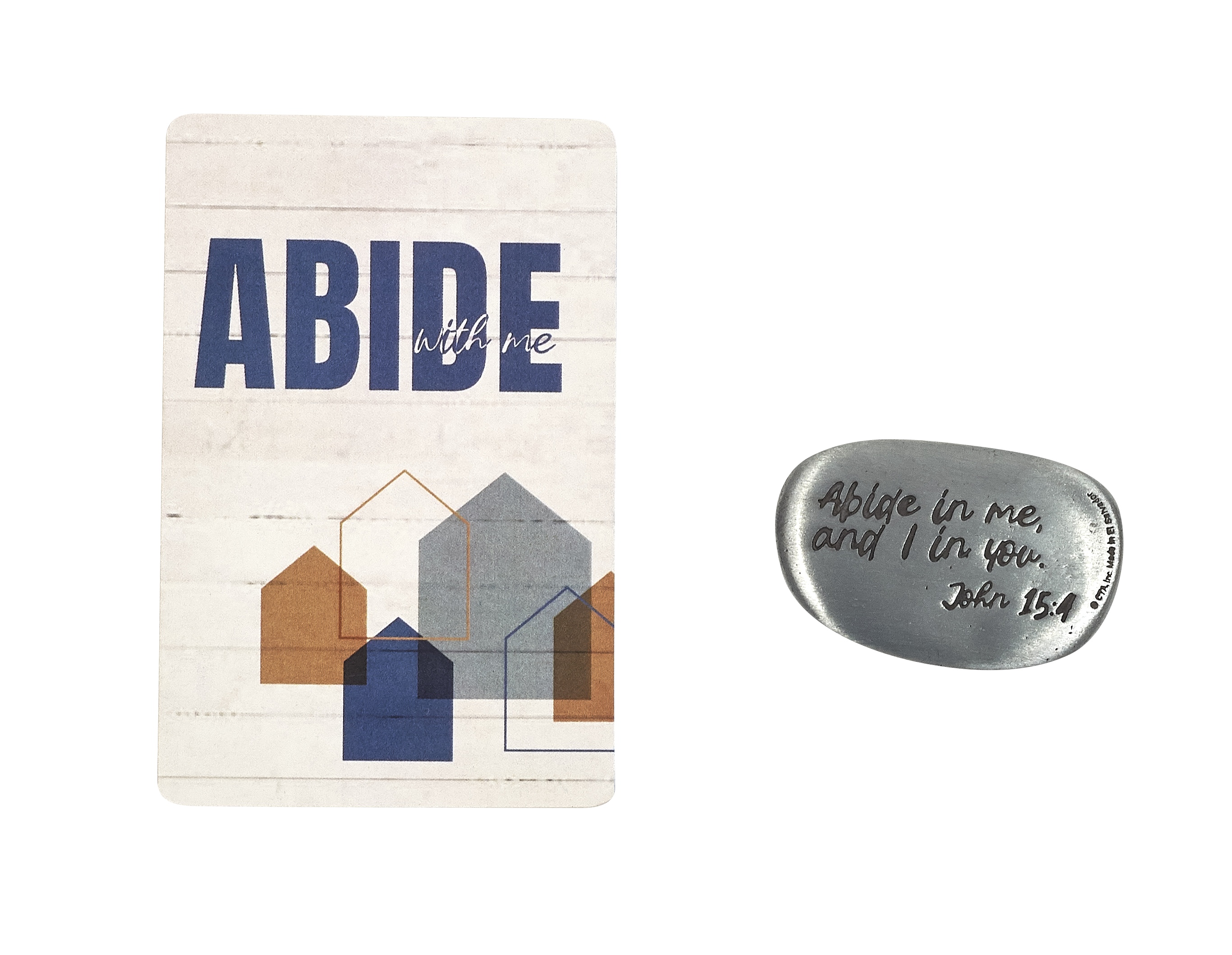 Thumb Stone with Card - Abide with Me