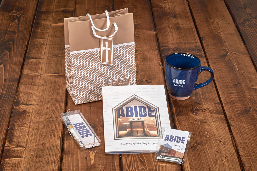 Abide with Me deluxe gift set shown on table