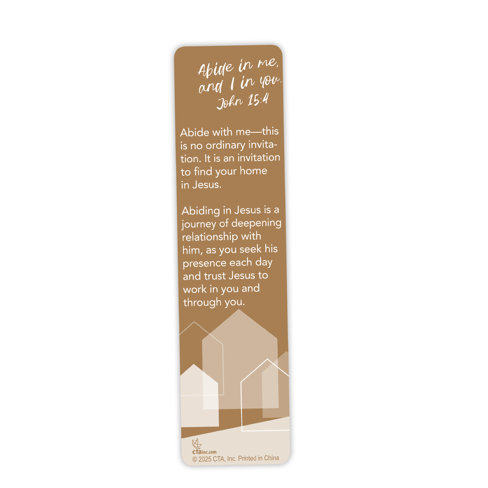 Abide in Me back of bookmark