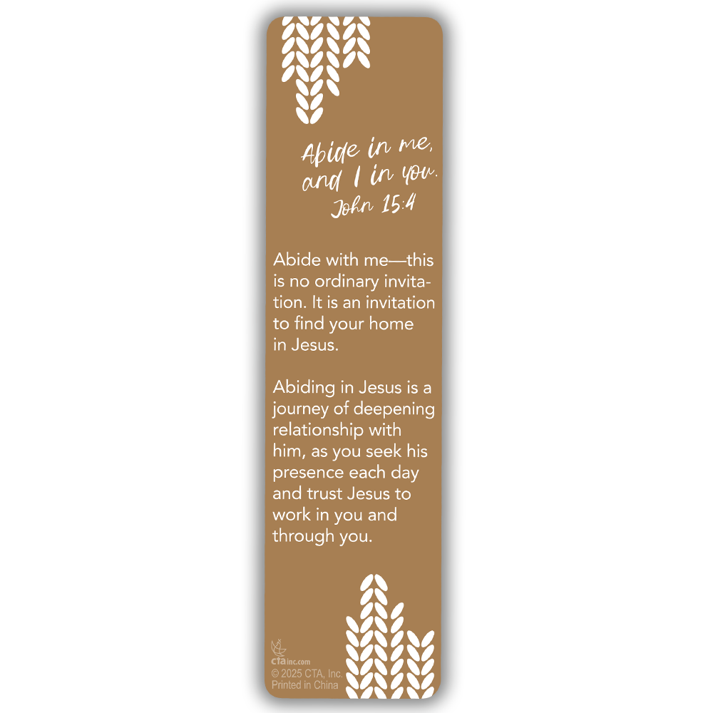 Abide with Me Back of Bookmark