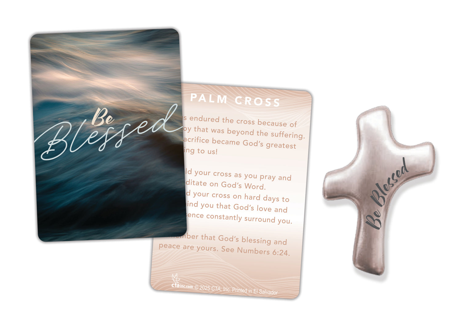 Thumb cross and card shown out of package