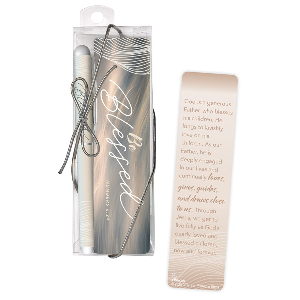 Be Blessed Pen & Bookmark Gift Set with back of bookmark shown