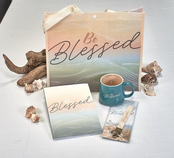 Be Blessed Deluxe Gift Set with Tote Bag, Mug, Key Chain Strap, & Journal