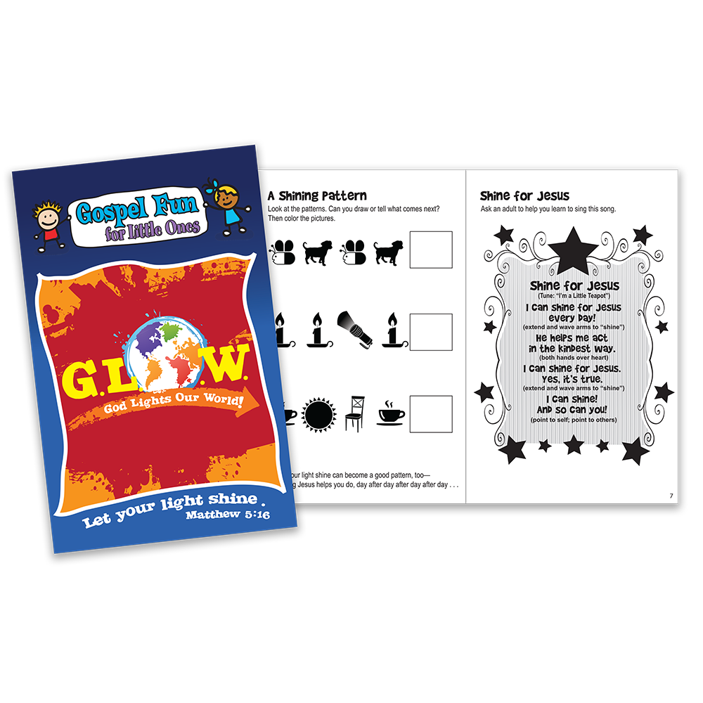 God Lights Our World Gospel Fun for Little Ones Activity Book for kids ages 3-6