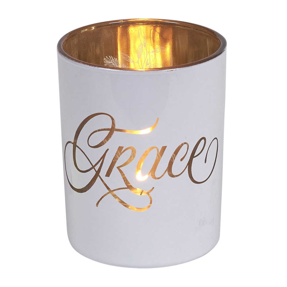 Embracing the Gift of God's Grace candle holder