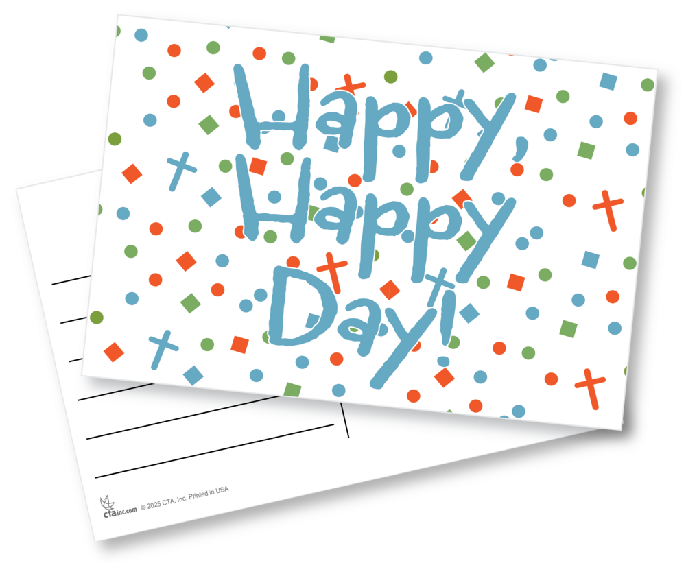 Happy, Happy Day Kids Ministry Postcards