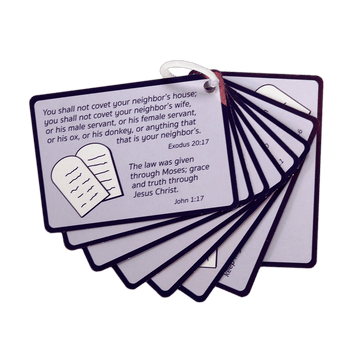 The Ten Commandment Activity Sticker Cards for Kids