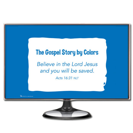 Bracelet-The Gospel Story by Colors-Silicone W-card (Acts 16:31 NLT)