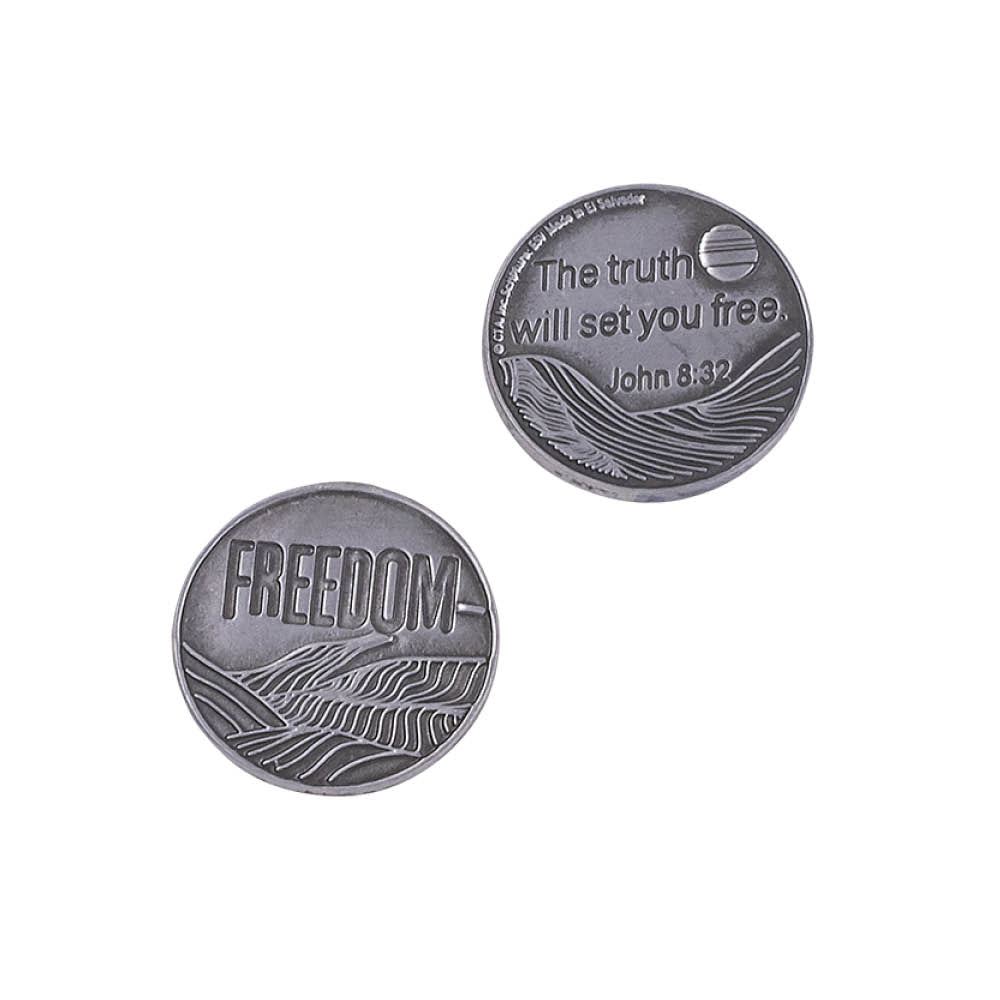 Set Free Pocket Coin Faith Token with Bible Verse